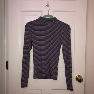 Hollister Striped Mock Neck Long Sleeve